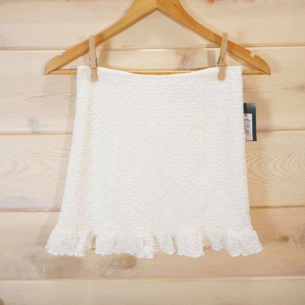 NWT Art Class Skirt Girls size Large (10/12) Ivory Textured Concert Church